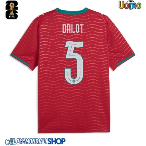 Maglie da calcio Portogallo Diogo Dalot #5 Prima Maglia Mondiali 2026  Manica Corta